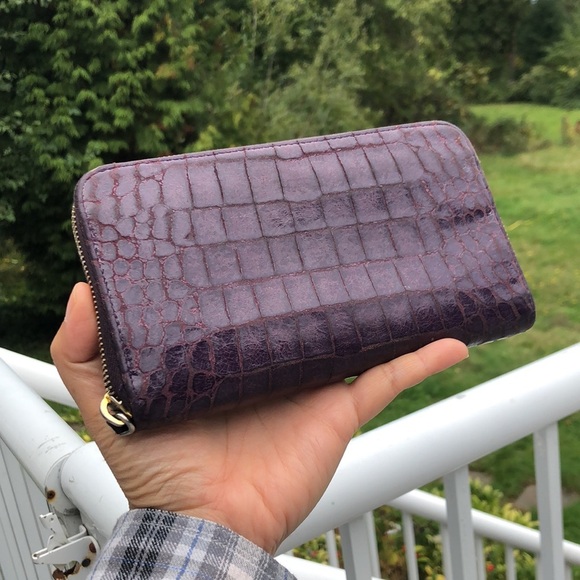 Miu crocodile Wallet With Box Purple round zipper - Picture 5 of 16